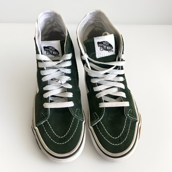 VANS SK8-HI TAPERED STACKFORM OSF SHOE Canvas Dark Green Floral Women’s 5 - Picture 4 of 7